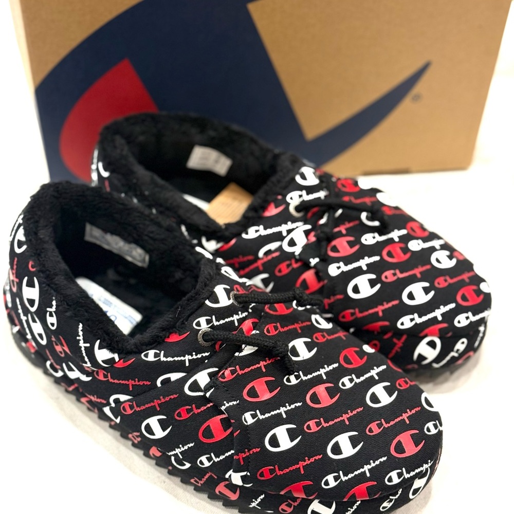 Champion CP100975W University Repeat Women's Slip on Shoes Color Black and Red